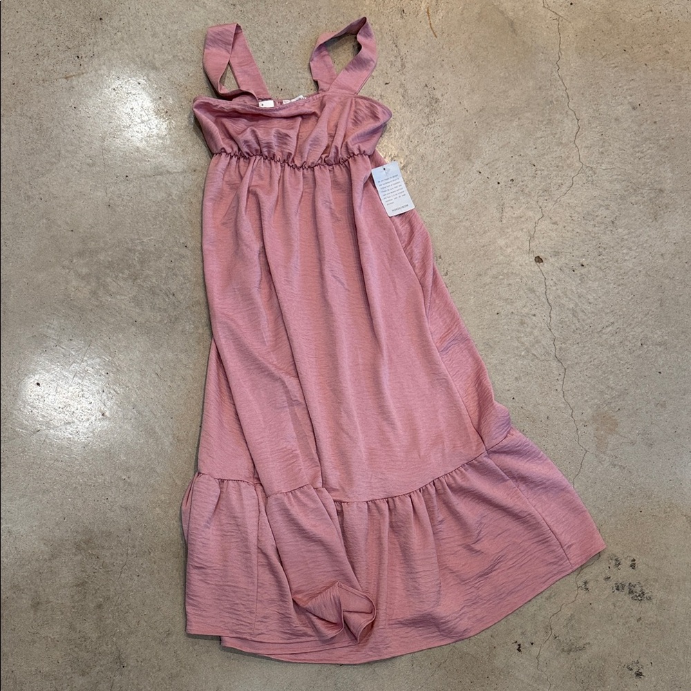The Vanity Room Blush Pink Ruffle Dress